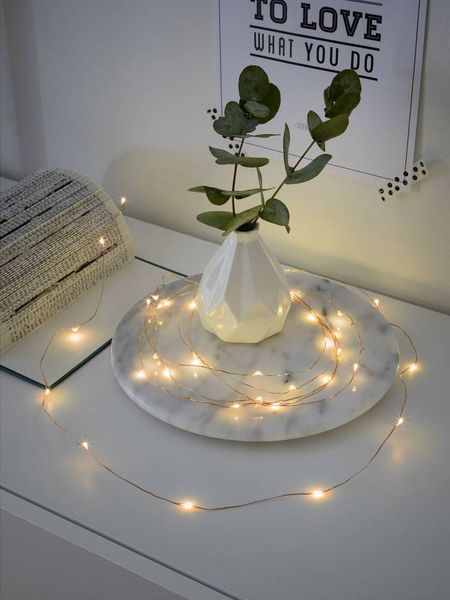 Produktbild: Konstsmide 1461-860 Micro-Lichterkette Innen batteriebetrieben Anzahl Leuchtmittel 40 LED Bernstein Beleuchtete L&auml;nge: 3.90 m