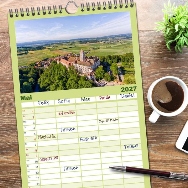 Produktbild: Familienplaner 2027 - Wundersch&ouml;nes &Ouml;sterreich mit 5 Spalten (Wandkalender, 21 x 45 cm) CALVENDO