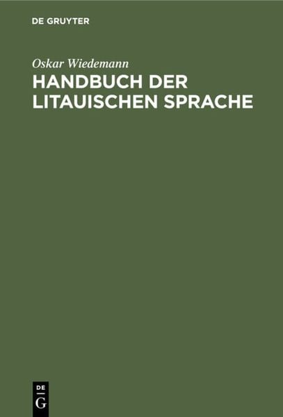 Produktbild: Handbuch der litauischen Sprache