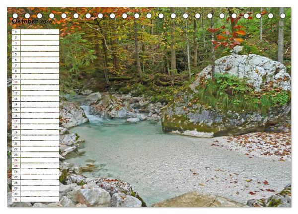 Produktbild: Einsame Natur - Terminkalender (Tischkalender 2026 DIN A5 quer), CALVENDO Monatskalender