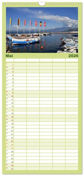 Produktbild: Familienplaner 2026 - Impressionen vom Gardasee mit 5 Spalten (Wandkalender, 21 x 45 cm) CALVENDO