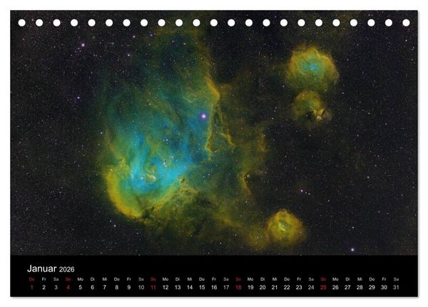 Produktbild: Universum - Eine Reise zu den Sternen (Tischkalender 2026 DIN A5 quer), CALVENDO Monatskalender