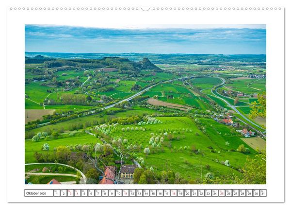 Produktbild: Hegau&acute;s Vulkanlandschaft (hochwertiger Premium Wandkalender 2026 DIN A2 quer), Kunstdruck in Hochglanz