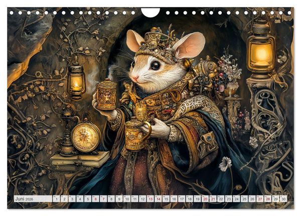 Produktbild: Magische Wesen im Zauberland - Fantasie-Tiere im Steampunk-Kalender (Wandkalender 2026 DIN A4 quer), CALVENDO Monatskalender
