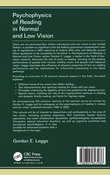 Produktbild: Psychophysics of Reading in Normal and Low Vision