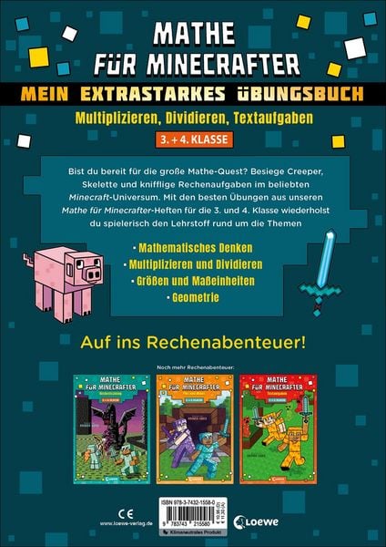 Produktbild: Mathe f&uuml;r Minecrafter - Mein extrastarkes &Uuml;bungsbuch