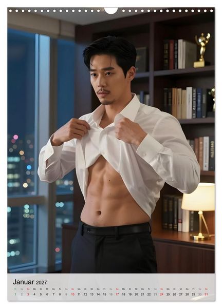 Produktbild: Echte Kerle &ndash; K-Drama Stil (Wandkalender 2027 DIN A3 hoch), CALVENDO Monatskalender