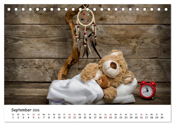 Produktbild: Eddy, der Teddy (Tischkalender 2026 DIN A5 quer), CALVENDO Monatskalender