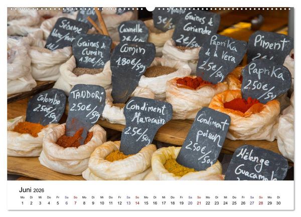 Produktbild: March&eacute; hebdomadaire - Ein Rundgang &uuml;ber einen franz&ouml;sischen Wochenmarkt (Wandkalender 2026 DIN A2 quer), CALVENDO Monatskalender