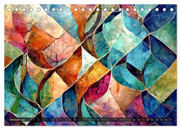 Produktbild: Spiel der Farben und Formen (Tischkalender 2026 DIN A5 quer), CALVENDO Monatskalender