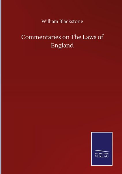 Produktbild: Commentaries on The Laws of England