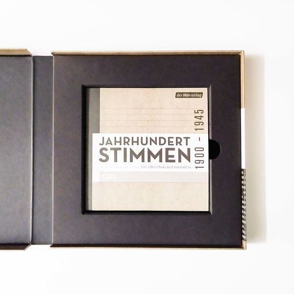 Produktbild: Jahrhundertstimmen 1900-1945 - Deutsche Geschichte in &uuml;ber 200 Originalaufnahmen