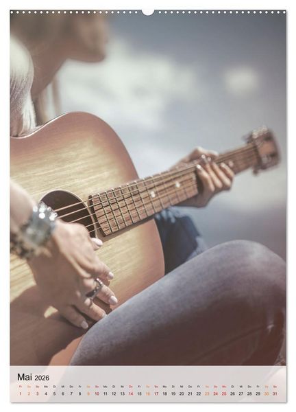 Produktbild: Gitarren Liebe (hochwertiger Premium Wandkalender 2026 DIN A2 hoch), Kunstdruck in Hochglanz
