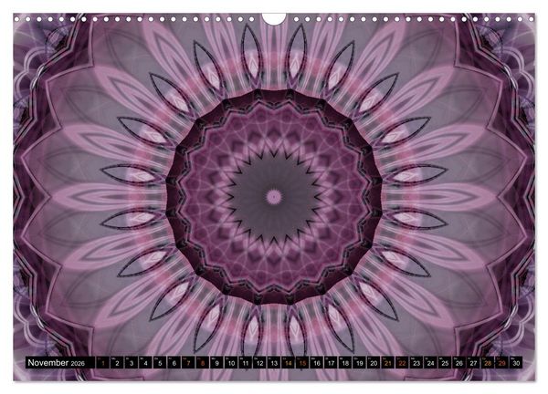 Produktbild: Energie - Mandalas, Spiritualit&auml;t durch die Farbe Lila (Wandkalender 2026 DIN A3 quer), CALVENDO Monatskalender
