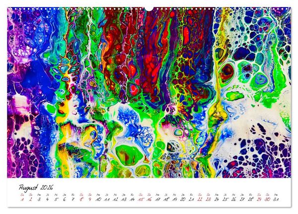 Produktbild: Abstrakte Regenbogen (hochwertiger Premium Wandkalender 2026 DIN A2 quer), Kunstdruck in Hochglanz