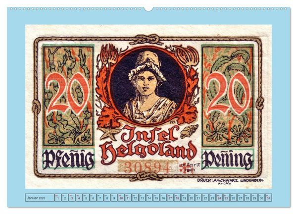 Produktbild: Gru&szlig; aus Helgoland (Wandkalender 2026 DIN A2 quer), CALVENDO Monatskalender