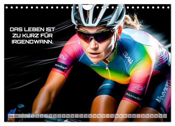 Produktbild: Rennrad und Motivation (Wandkalender 2026 DIN A4 quer), CALVENDO Monatskalender