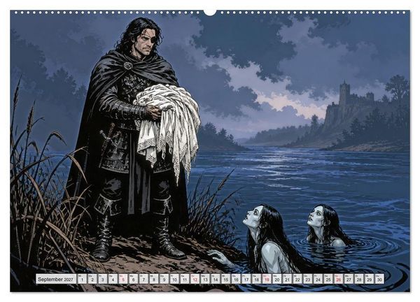 Produktbild: Die Nibelungen: Glanz und Verderben (hochwertiger Premium Wandkalender 2027 DIN A2 quer), Kunstdruck in Hochglanz