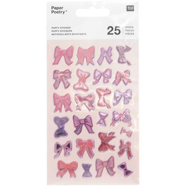 Produktbild: Puffy Sticker La Vie en Rose, Schleifen