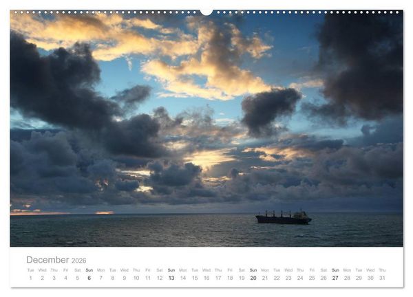 Produktbild: Fascination of Shipping On board around the world (High Quality Premium Wall Calendar 2026 DIN A2 landscape),CALVENDO 12 Month Wall Calendar