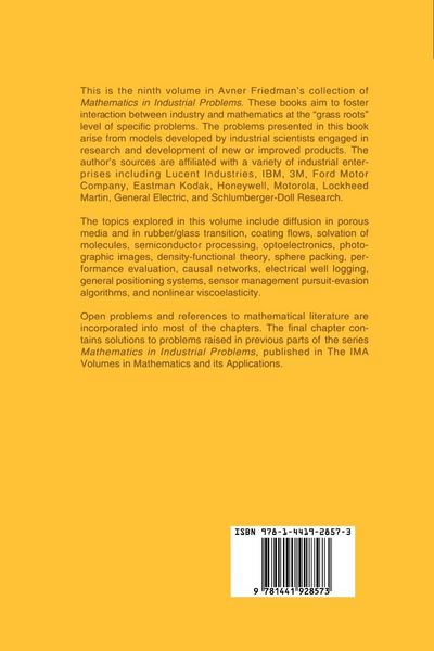 Produktbild: Mathematics in Industrial Problems