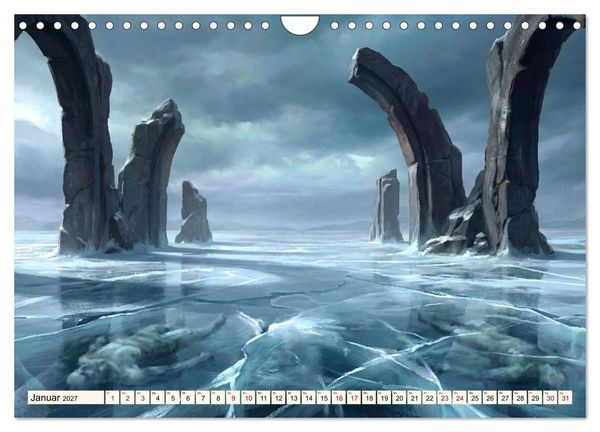 Produktbild: Welten der Literatur - Zw&ouml;lf Zust&auml;nde des Imagin&auml;ren (Wandkalender 2027 DIN A4 quer), CALVENDO Monatskalender