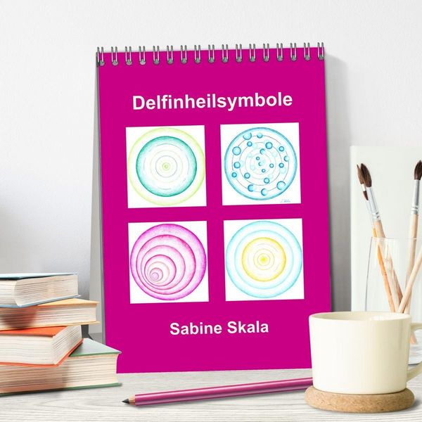 Produktbild: Delfinheilsymbole (Tischkalender 2027 DIN A5 hoch), CALVENDO Monatskalender