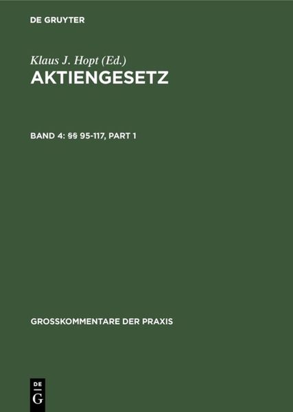 Produktbild: Aktiengesetz / &sect;&sect; 95-117
