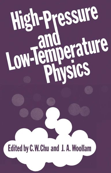 Produktbild: High-Pressure and Low-Temperature Physics