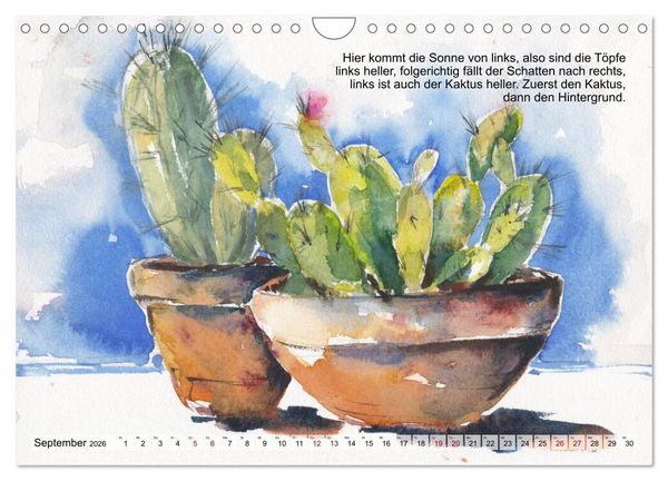 Produktbild: Mal mal Aquarell (Wandkalender 2026 DIN A4 quer), CALVENDO Monatskalender