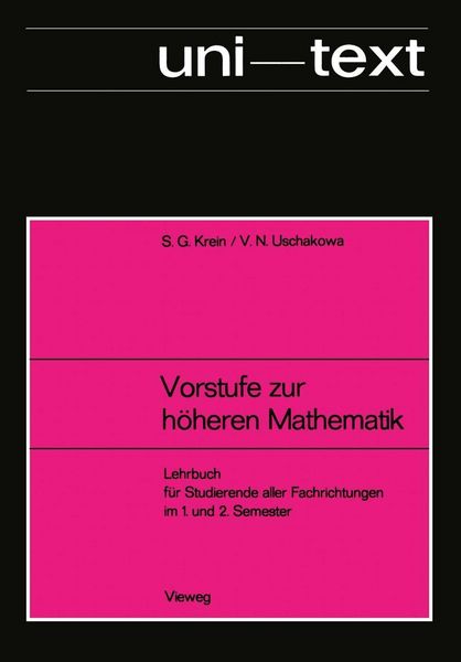 Produktbild: Vorstufe zur h&ouml;heren Mathematik