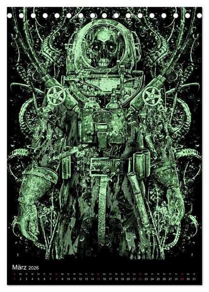 Produktbild: BLOODBOY/DARK ILLUSTRATION (Tischkalender 2026 DIN A5 hoch), CALVENDO Monatskalender