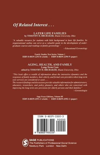 Produktbild: Family Relationships in Later Life