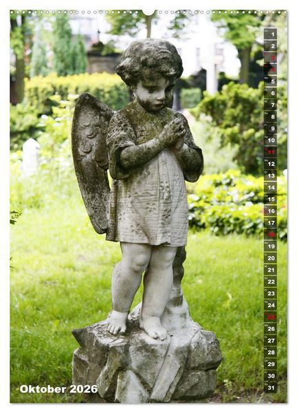 Produktbild: Friedhofsengel in Berlin (Wandkalender 2026 DIN A2 hoch), CALVENDO Monatskalender