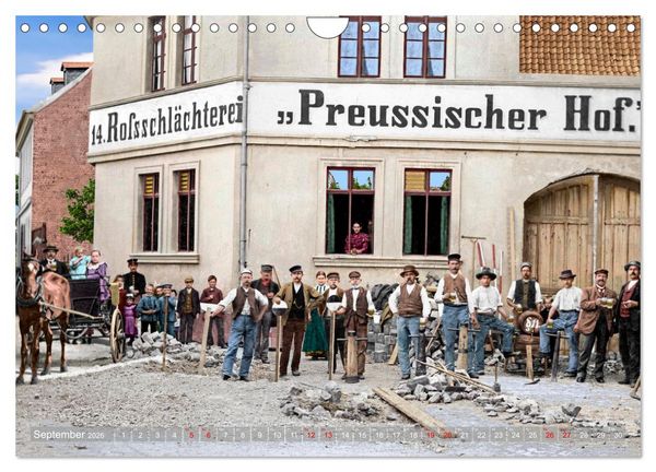 Produktbild: Historisches Aschersleben um 1900 &ndash; Kolorierte Schwarzwei&szlig;fotos (Wandkalender 2026 DIN A4 quer), CALVENDO Monatskalender
