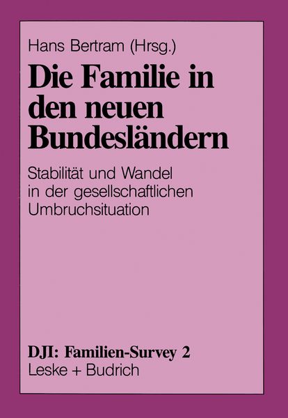 Produktbild: Die Familie in den neuen Bundesl&auml;ndern