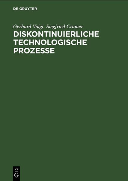 Produktbild: Diskontinuierliche technologische Prozesse