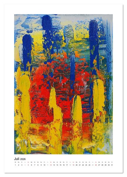 Produktbild: Bunte Tr&auml;ume - Abstrakte Kunst (Wandkalender 2026 DIN A4 hoch), CALVENDO Monatskalender