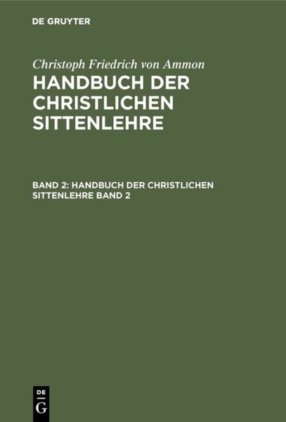 Produktbild: Handbuch der christlichen Sittenlehre. Band 2