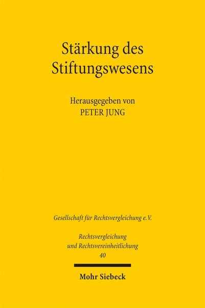 Produktbild: St&auml;rkung des Stiftungswesens