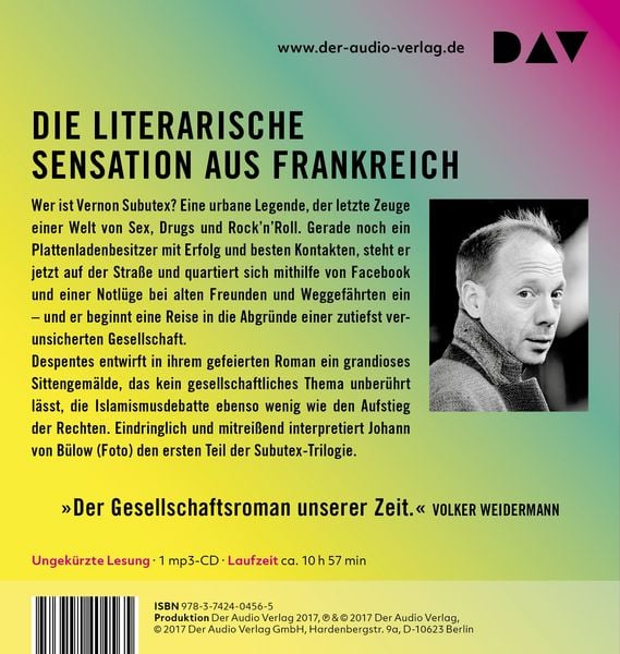 Produktbild: Das Leben des Vernon Subutex 1