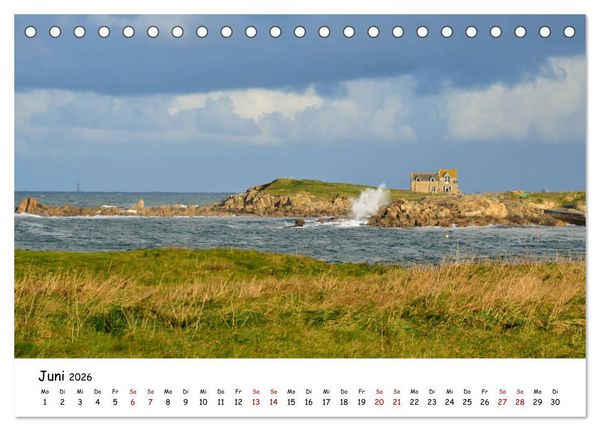 Produktbild: Bretagne. D&eacute;partement Finist&egrave;re - C&ocirc;te des Abers (Tischkalender 2026 DIN A5 quer), CALVENDO Monatskalender