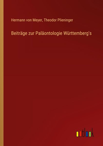 Produktbild: Beitr&auml;ge zur Pal&auml;ontologie W&uuml;rttemberg's