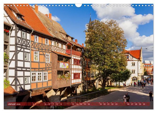 Produktbild: Landeshauptstadt Erfurt - Reise durch das sch&ouml;ne Th&uuml;ringen (Wandkalender 2026 DIN A3 quer), CALVENDO Monatskalender