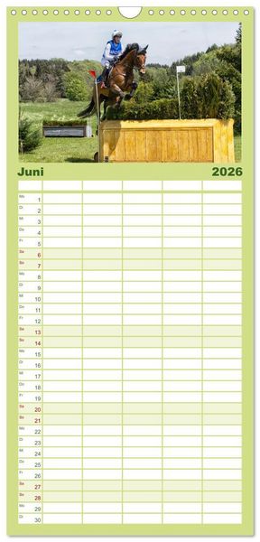 Produktbild: Familienplaner 2026 - Die Buschreiter mit 5 Spalten (Wandkalender, 21 x 45 cm) CALVENDO