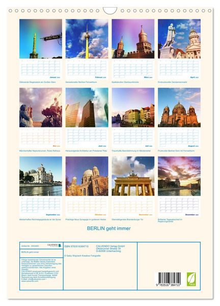 Produktbild: BERLIN geht immer (Wandkalender 2026 DIN A3 hoch), CALVENDO Monatskalender