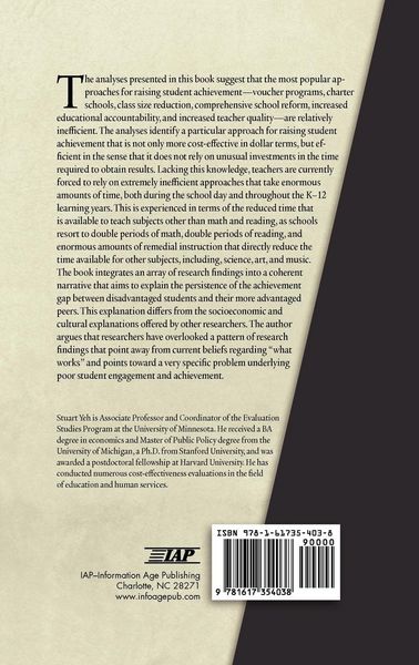 Produktbild: The Cost-Effectiveness of 22 Approaches for Raising Student Achievement (Hc)