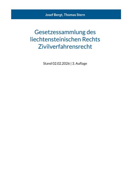 Produktbild: Gesetzessammlung des liechtensteinischen Rechts - Zivilverfahrensrecht