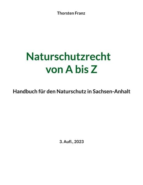 Produktbild: Naturschutzrecht von A bis Z