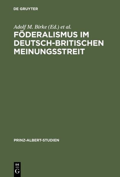 Produktbild: F&ouml;deralismus im deutsch-britischen Meinungsstreit